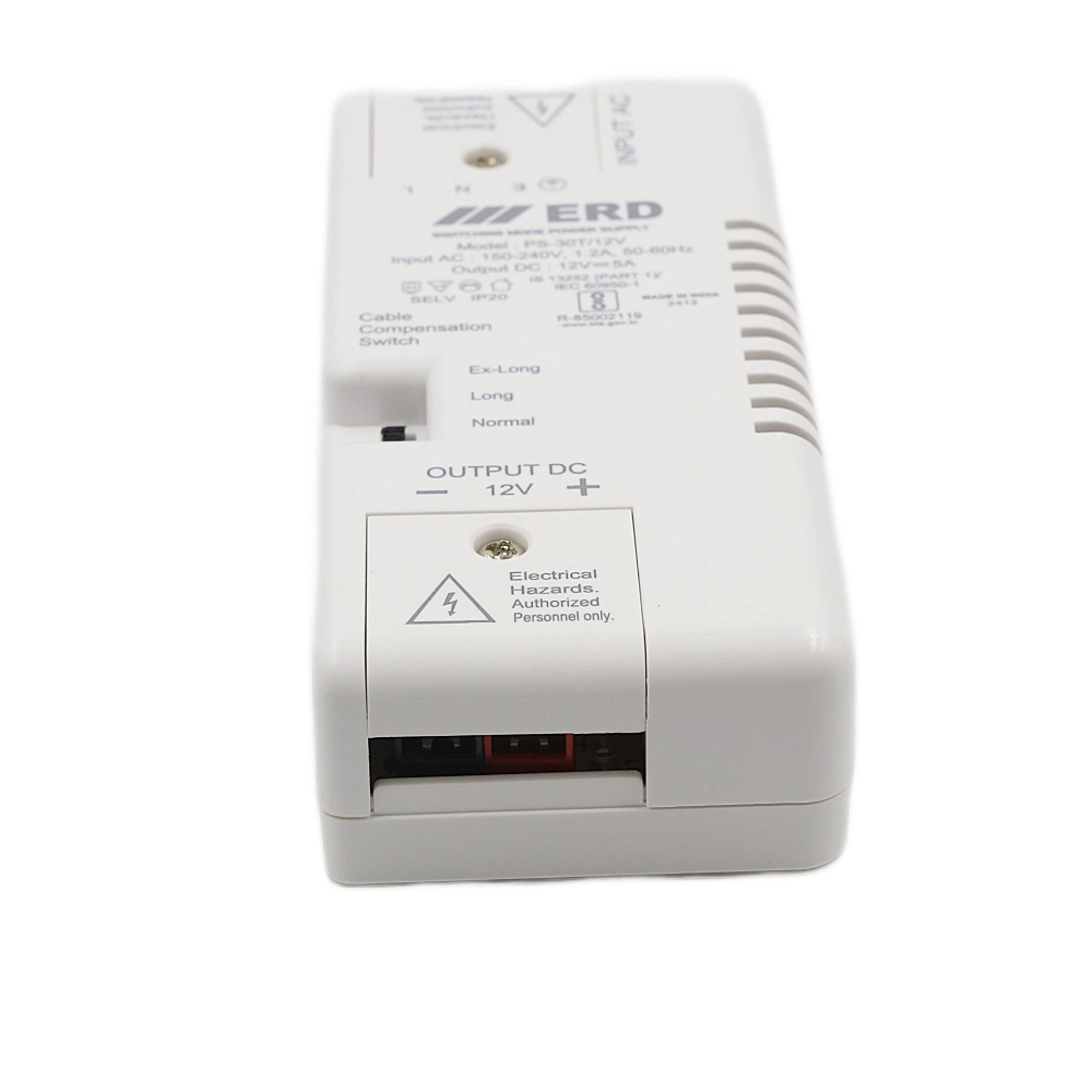 ERD CCTV Power Supply 12v/5a Slim For 4ch (PS30T) view 4